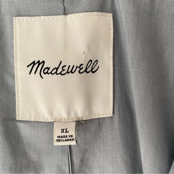 Madewell NWTs Larsen Relaxed Blue Blazer Linen Cotton size XL Boyfriend - Picture 11 of 11